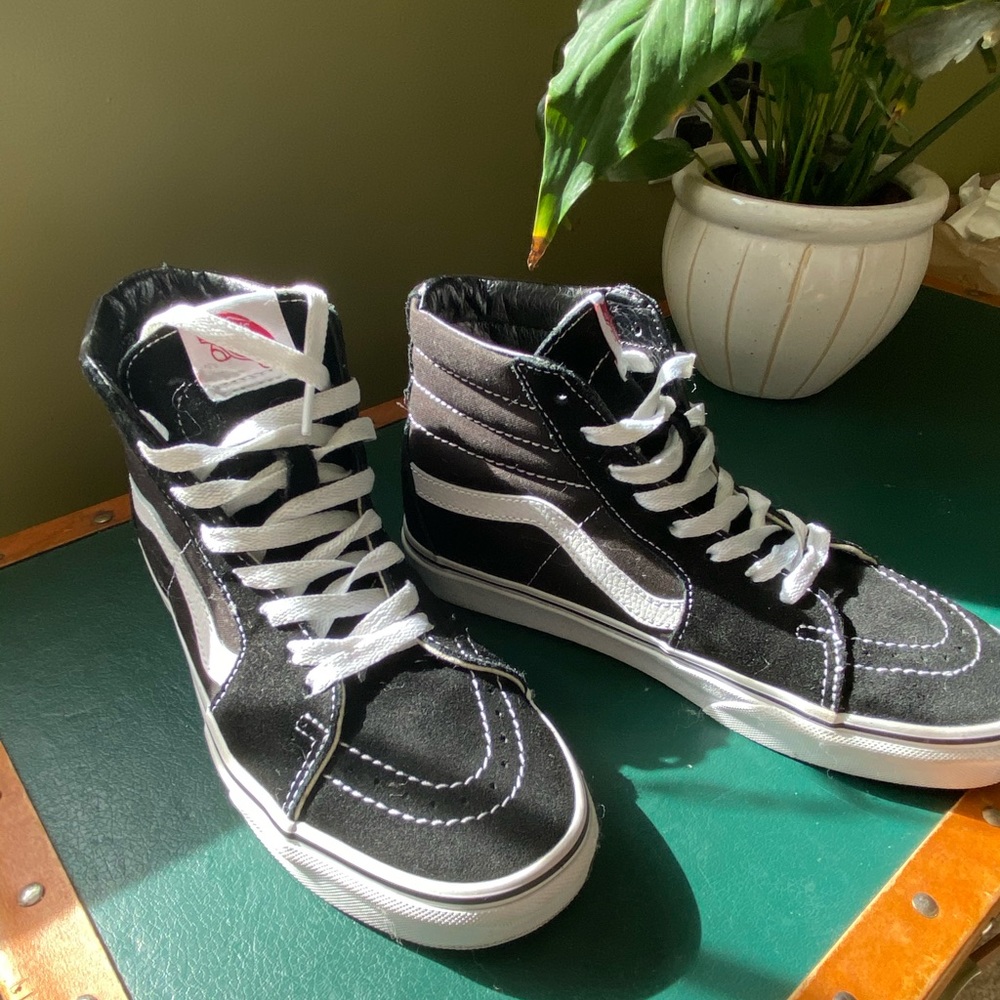 Black high top Vans